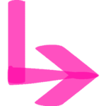 Pink angled arrow